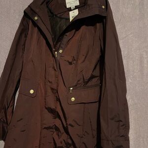 Cole Haan Plum metallic color windbreaker Jacket Durable Field Style